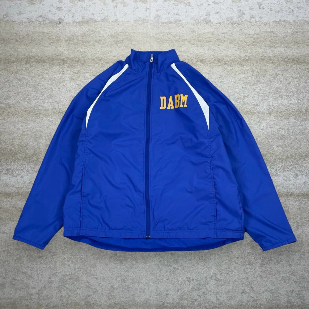 Vintage Y2K Dover Air Force Base Middle School Windbreaker Jacket Mens L Blue